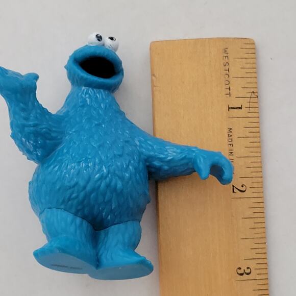Cookie Monster Birthday Cake Topper Toy 3" Tall - Picture 4 of 4